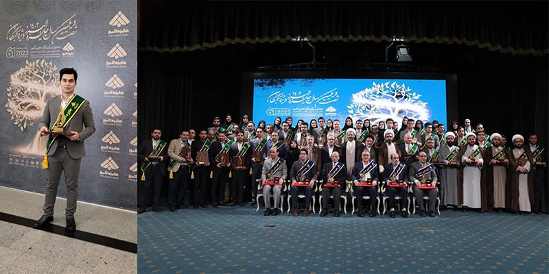 انتخاب آقای علیرضا علاقی دانشجوی ممتاز موسسه شمس در جشنواره جایزه البرز ۱۴۰۲